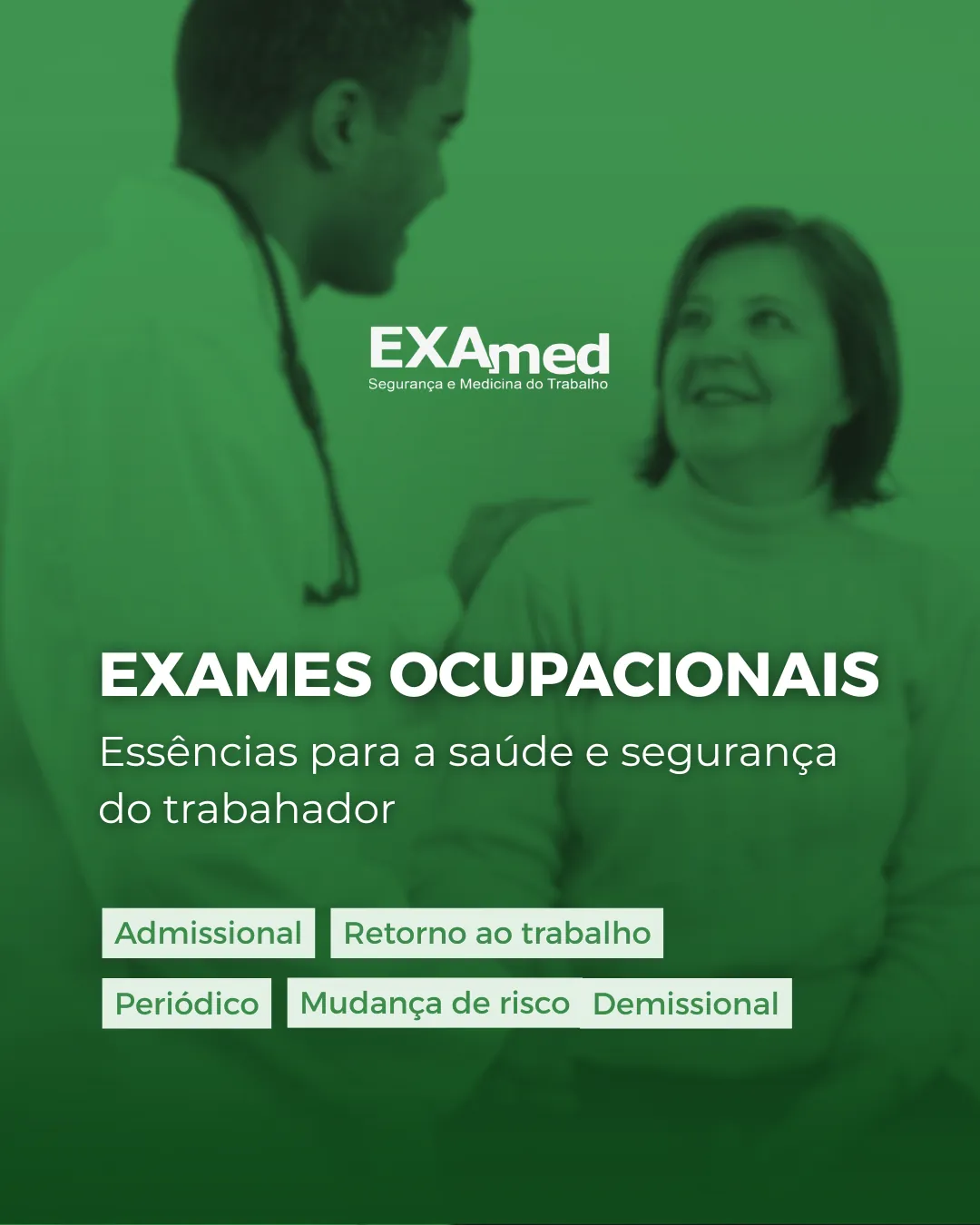 Peça da Examed sobre exames ocupacionais para saúde e segurança do trabalhador