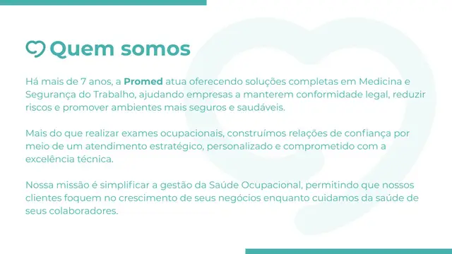 Página 2 do portfólio Promed